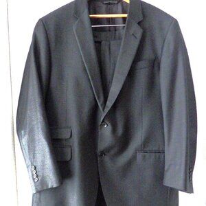 Coppley 1883 Men's 2 Pc Suit 40R 100% Wool Geometric Pattern Dual Vent Formal
